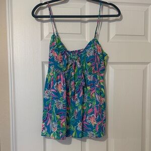 Lilly Pulitzer Blue and Pink Floral Camisole